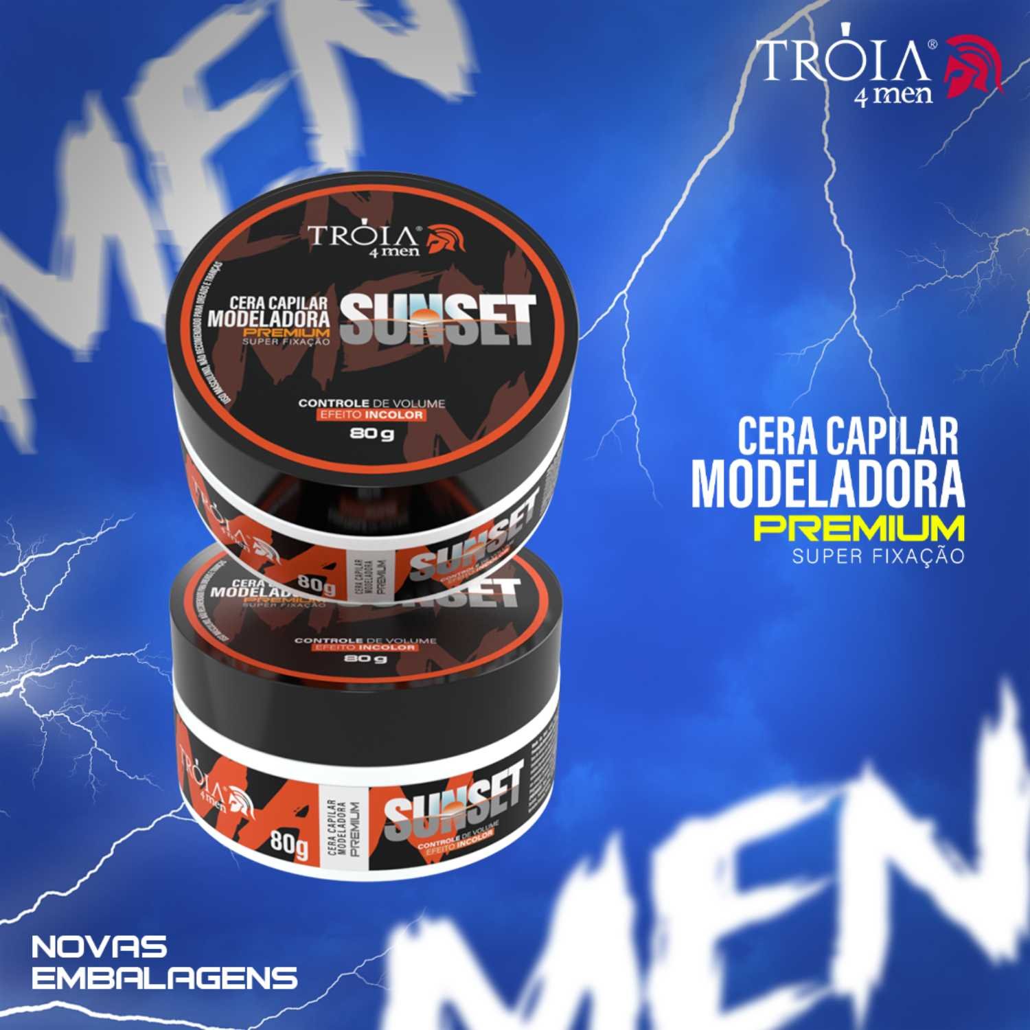 25 Cera Sunset Troia Hair 80g - Combo Cera Premium - Imagem 4