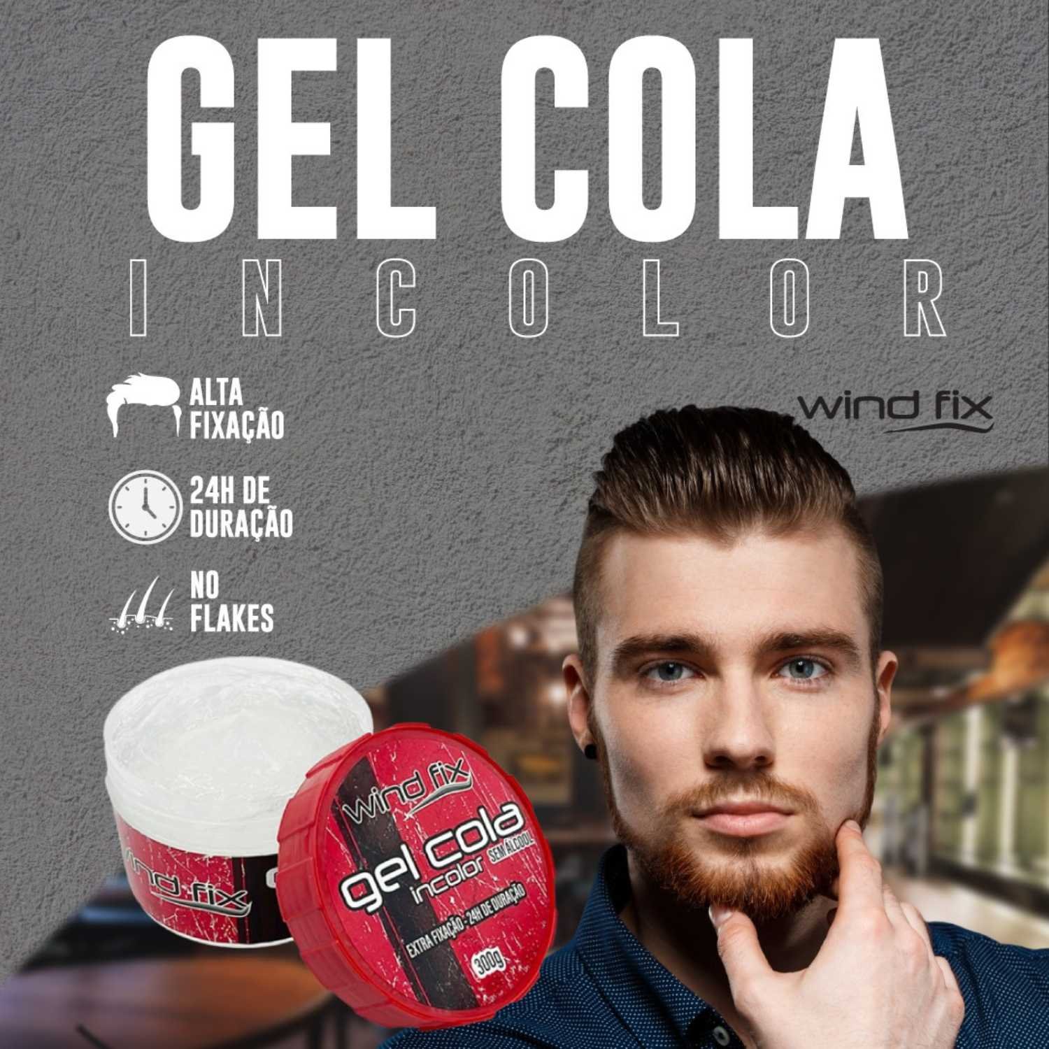 25 Gel Cola Incolor Troia Hair 300g - Fixação Mega Forte Troia Hair - Imagem 5