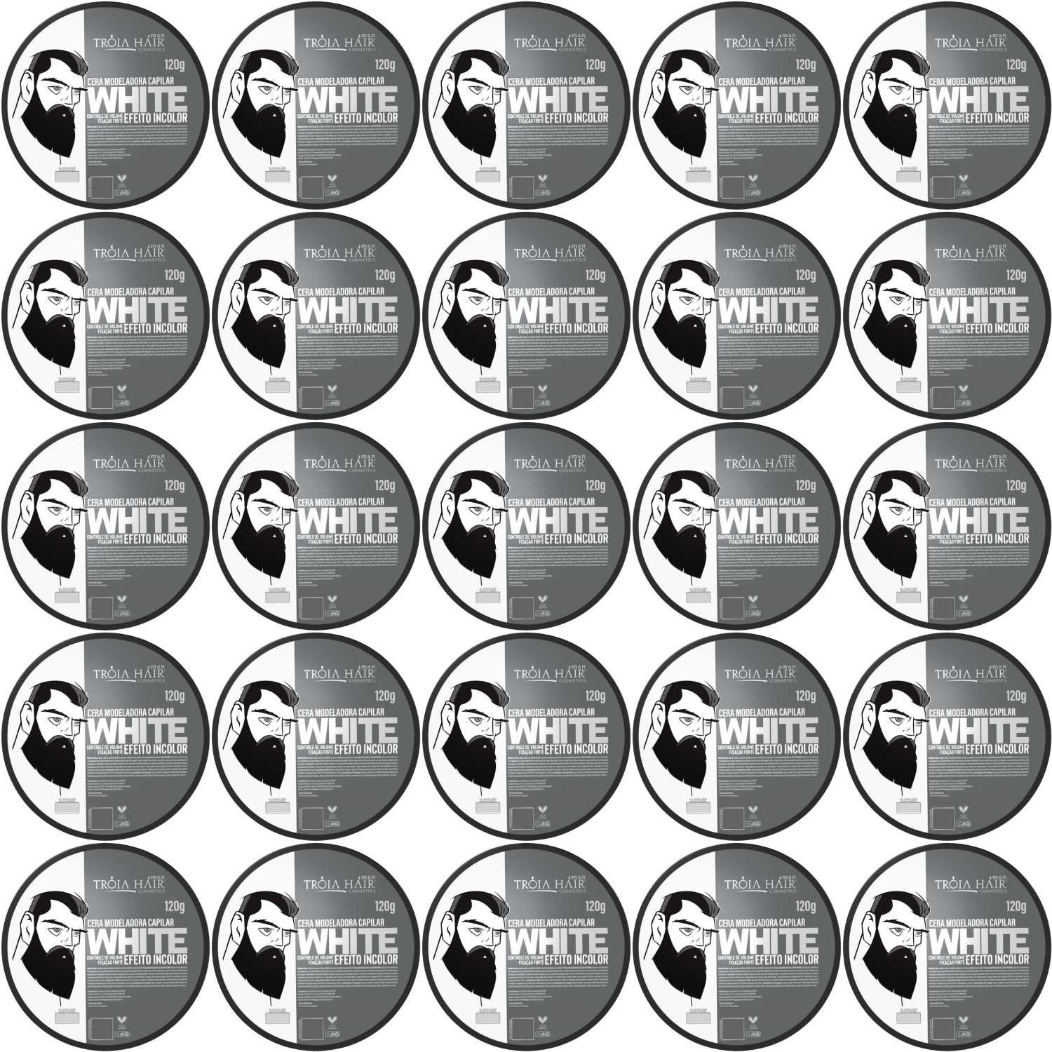 25 Pomadas Modeladoras Incolor 120g Atacado - Tróia Hair