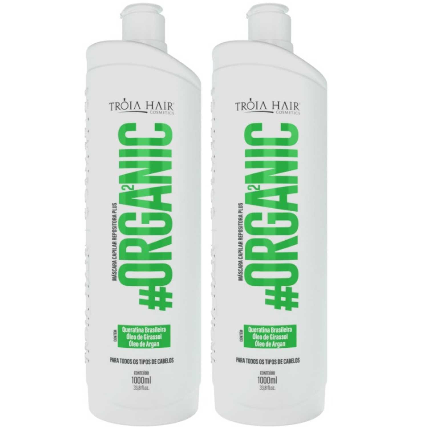 2 Ativo Organic Premium - Troia Hair - 1L - Escova Progressiva Livre de Formol