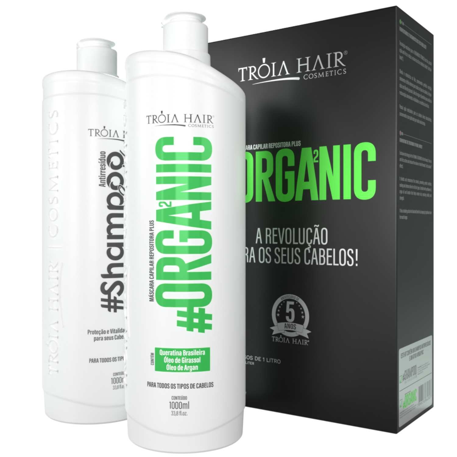 2 Kit Organic Troia Hair Selagem Inteligente Livre de Formol - Imagem 3