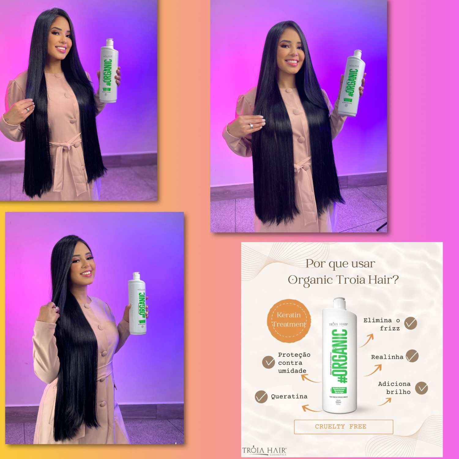 3 Ativo Organic Premium - Troia Hair - 1L - Escova Progressiva Livre de Formol - Imagem 9