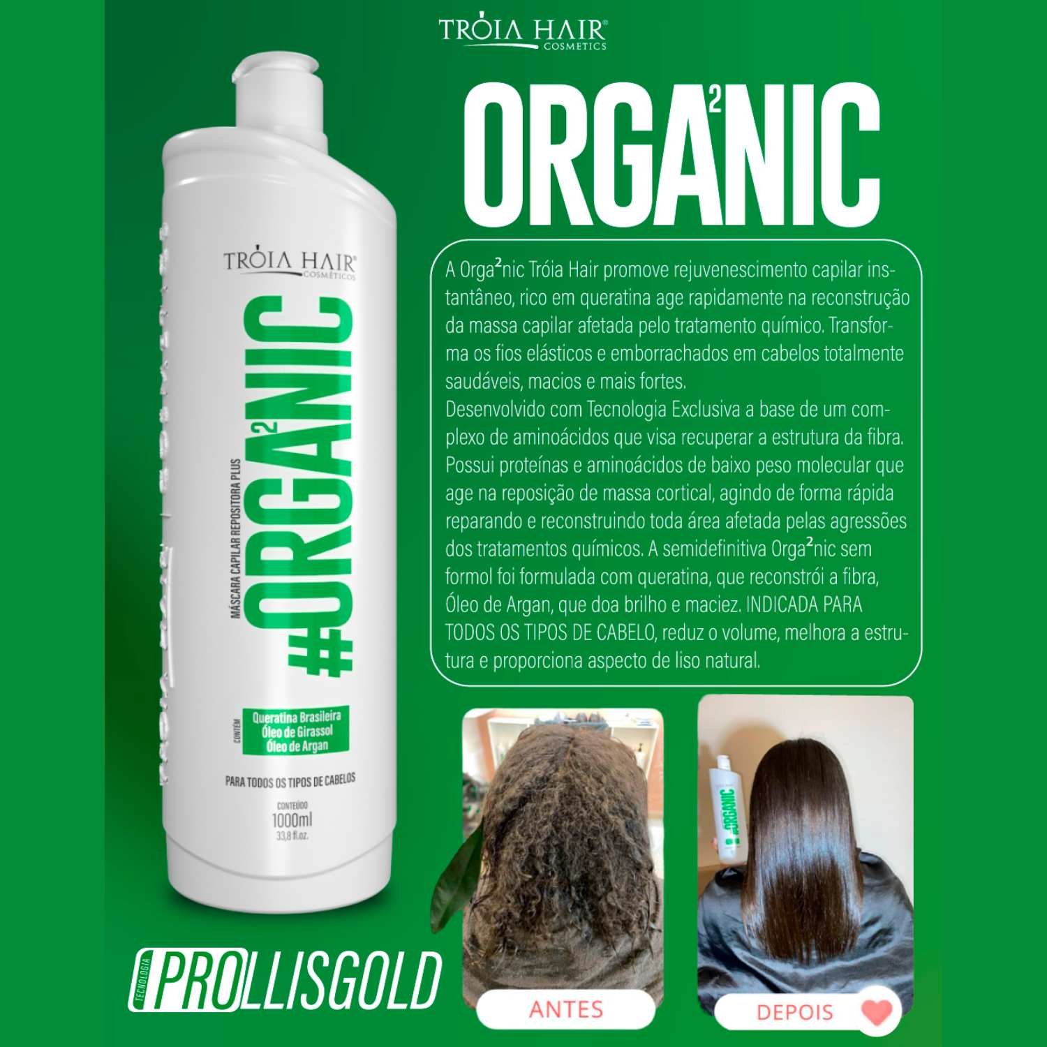 3 Kit Organic Troia Hair Selagem Inteligente Livre de Formol - Imagem 8