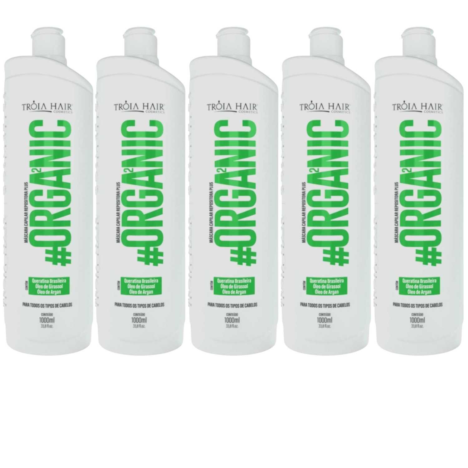 4 Ativo Organic Premium - Troia Hair - 1L - Escova Progressiva Livre de Formol