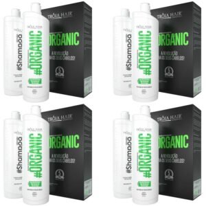 4 Kit Organic Troia Hair Selagem Inteligente Livre de Formol