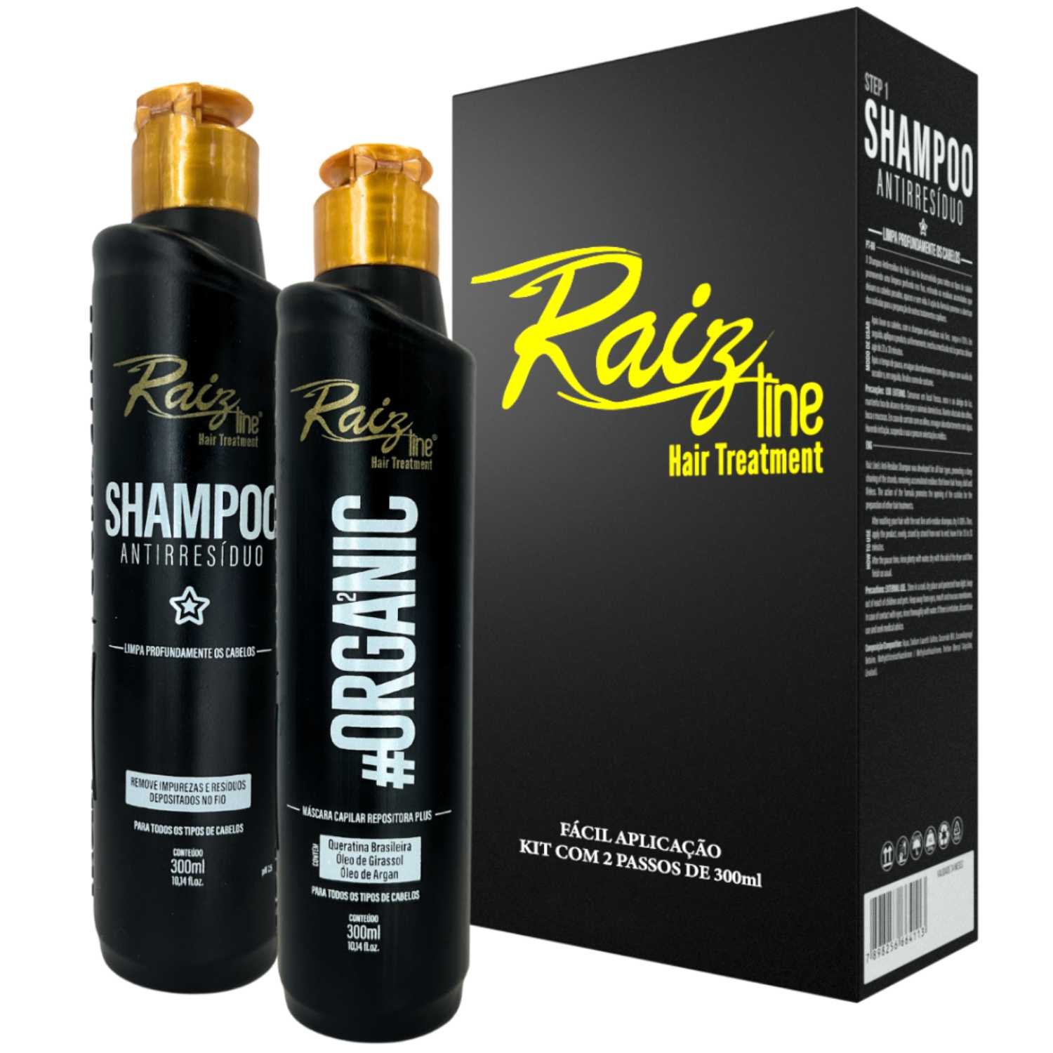 5 Kit Semi Definitiva Orgânica Raiz Line 300ml Alisamento inteligente - Imagem 6