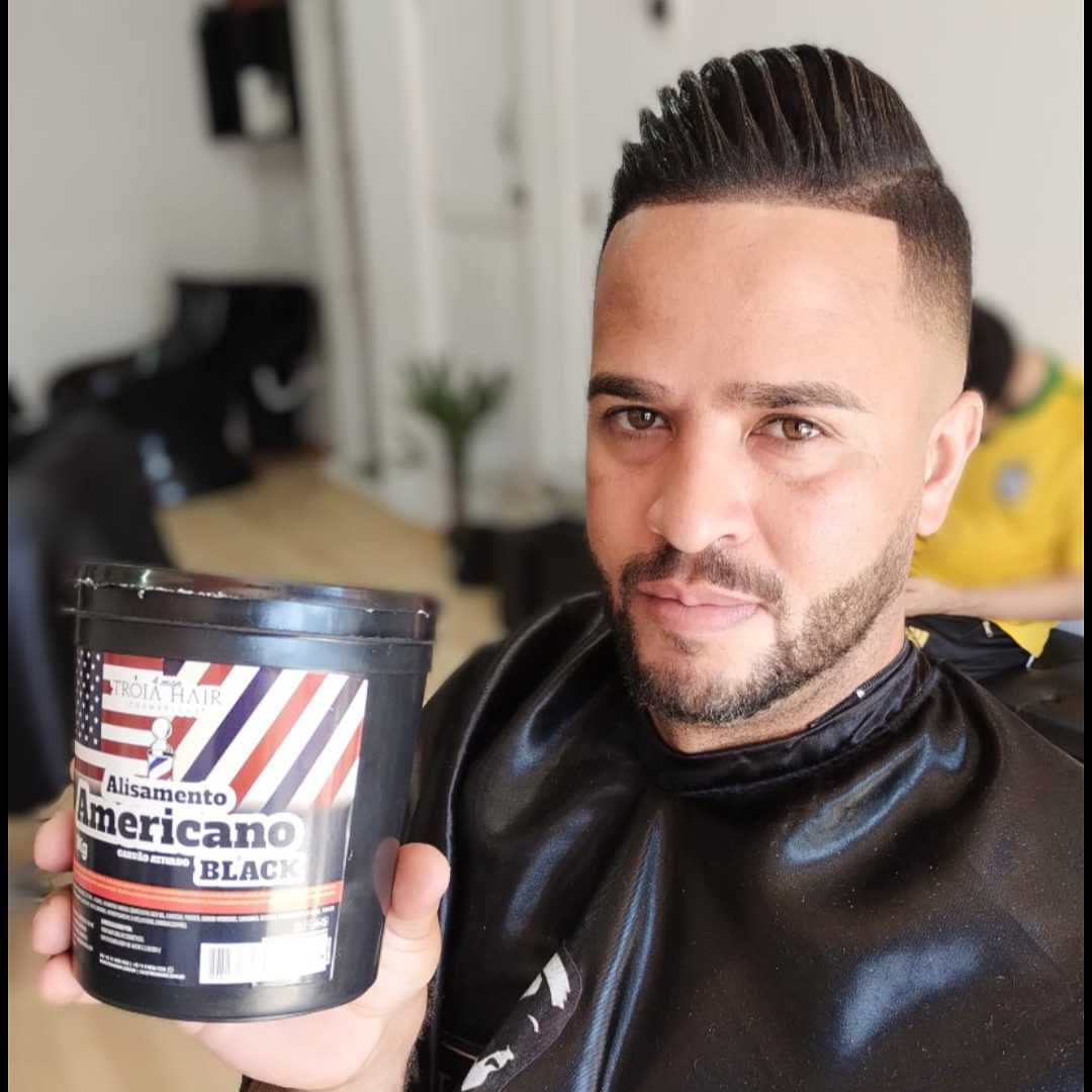 Alisamento Americano Black 500g - Troia Hair 4Man: Alisamento Profissional Rápido - Imagem 4