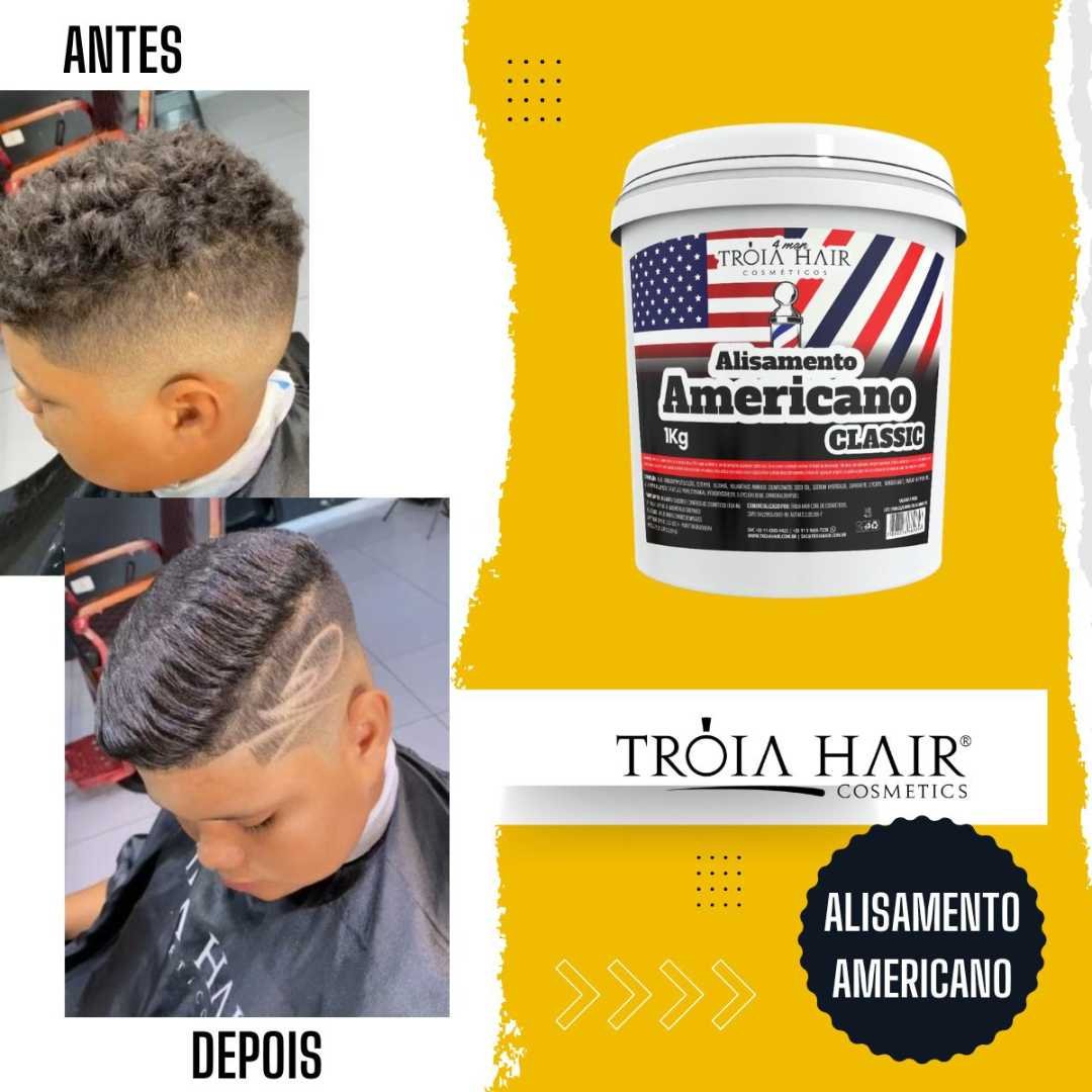 Alisamento Americano Black 500g - Troia Hair 4Man: Alisamento Profissional Rápido - Imagem 6