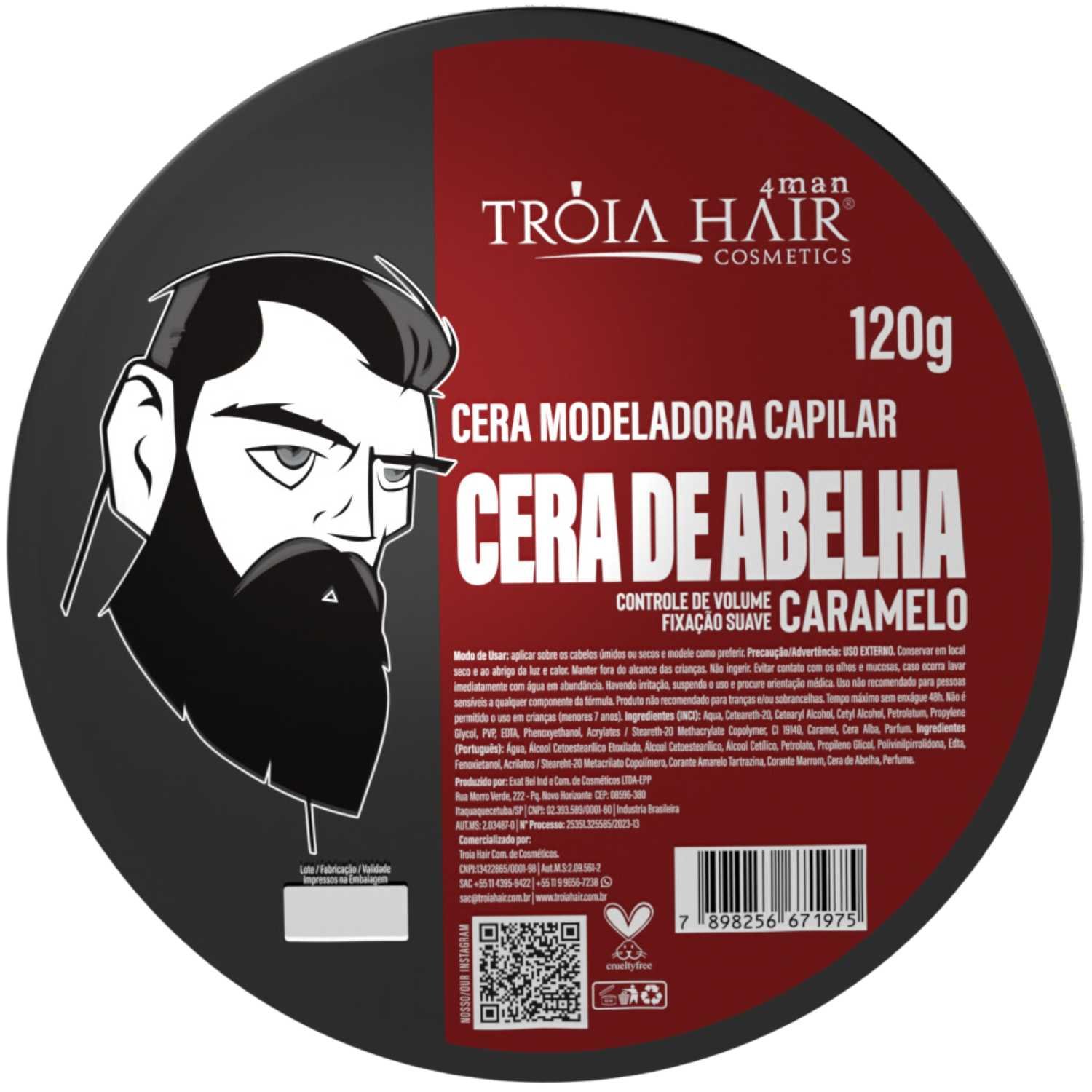 Cera Modeladora Caramelito 120g - Troia Hair