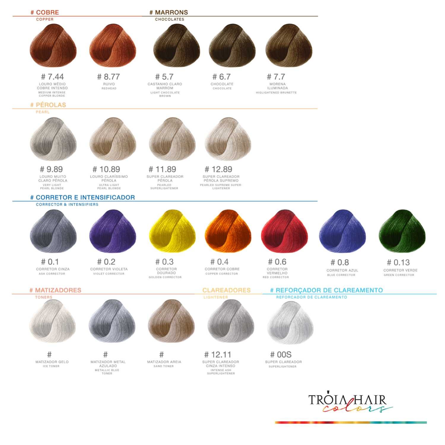 Coloração em Creme Permanente #Matizador Areia - Troia Hair colors 60g - Imagem 10