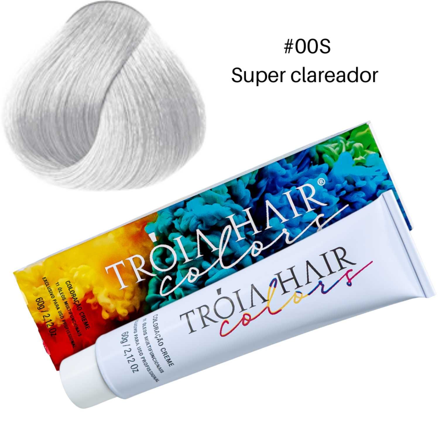 Coloração em Creme Permanente Super Clareador #00S - Troia Hair colors 60g