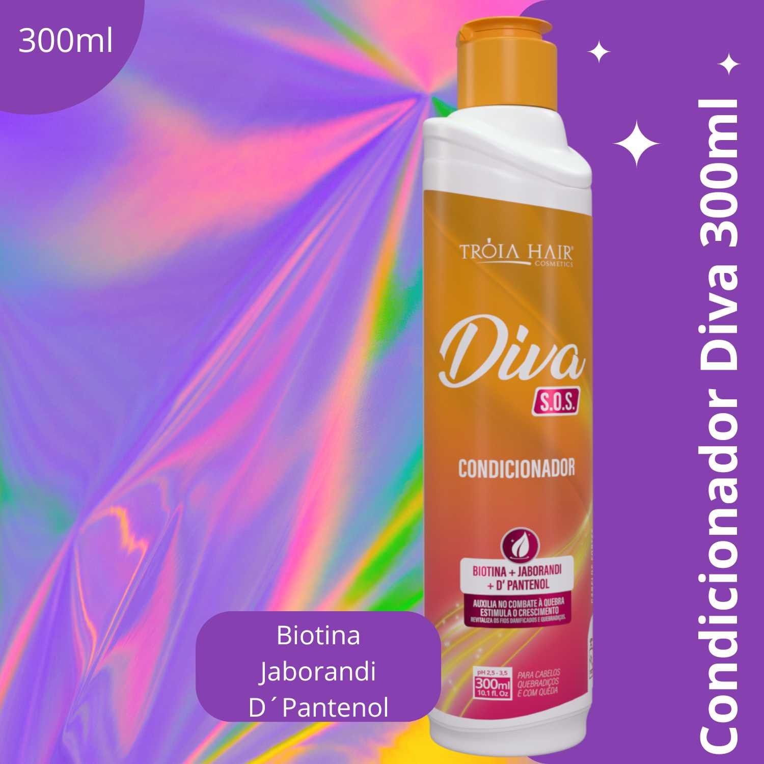Condicionador Anti Queda S.O.S Diva 300ml - Troia Hair - Imagem 2