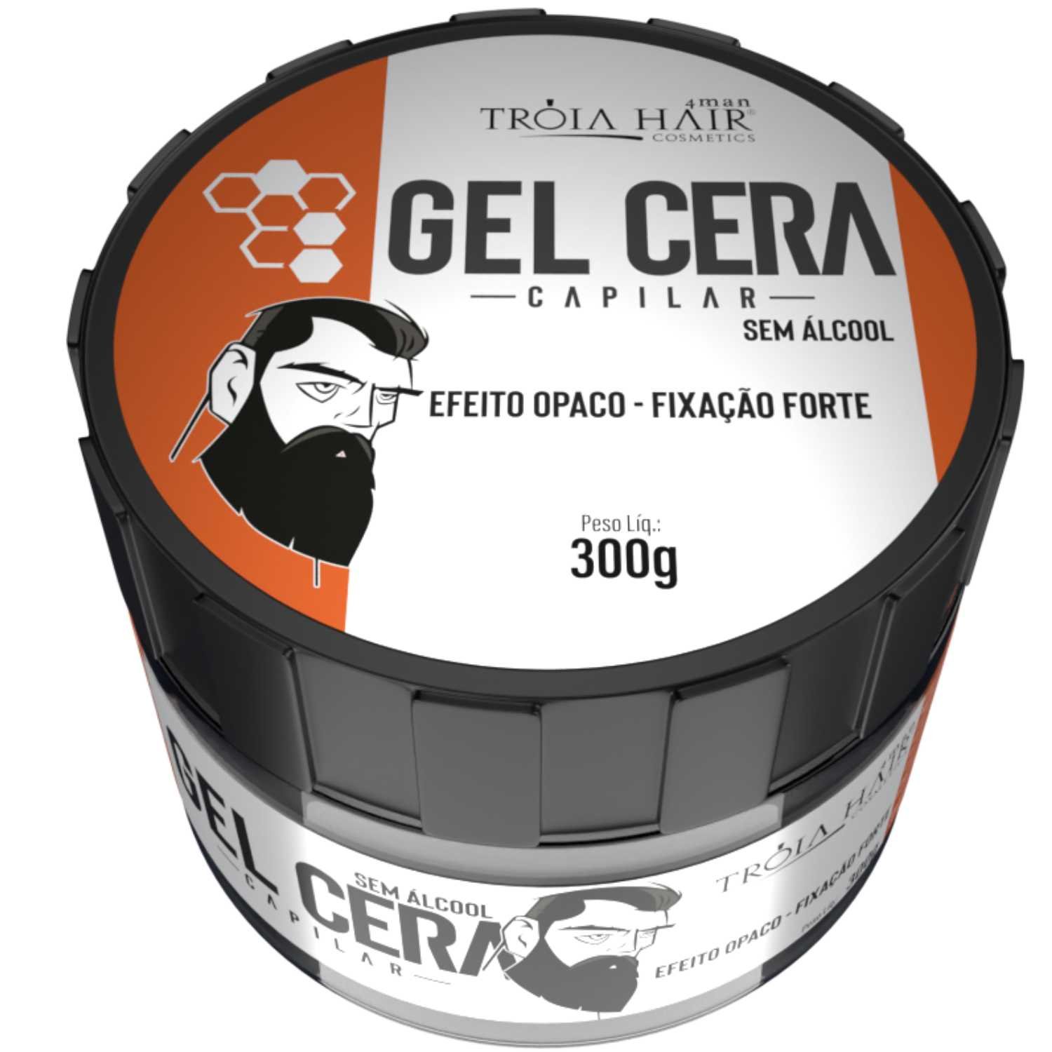 Gel Cera Capilar 300g - Dreads e Tranças Efeito Opaco - Troia Hair