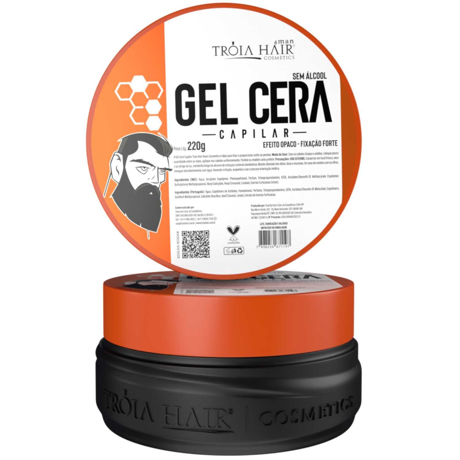Gel Cera Capilar 220g - Dreads e Tranças - Troia Hair