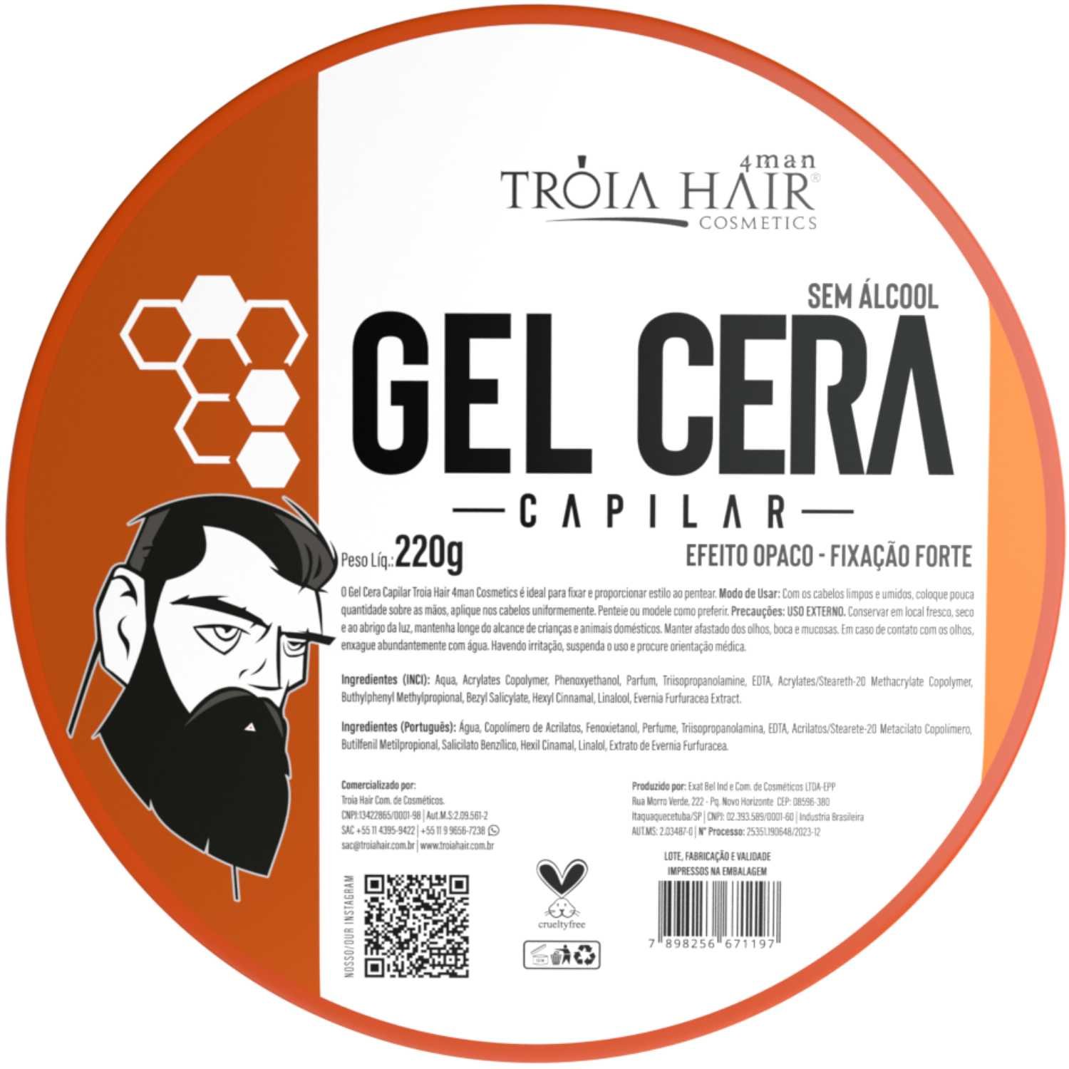Gel Cera Capilar 220g - Dreads e Tranças - Troia Hair - Imagem 2