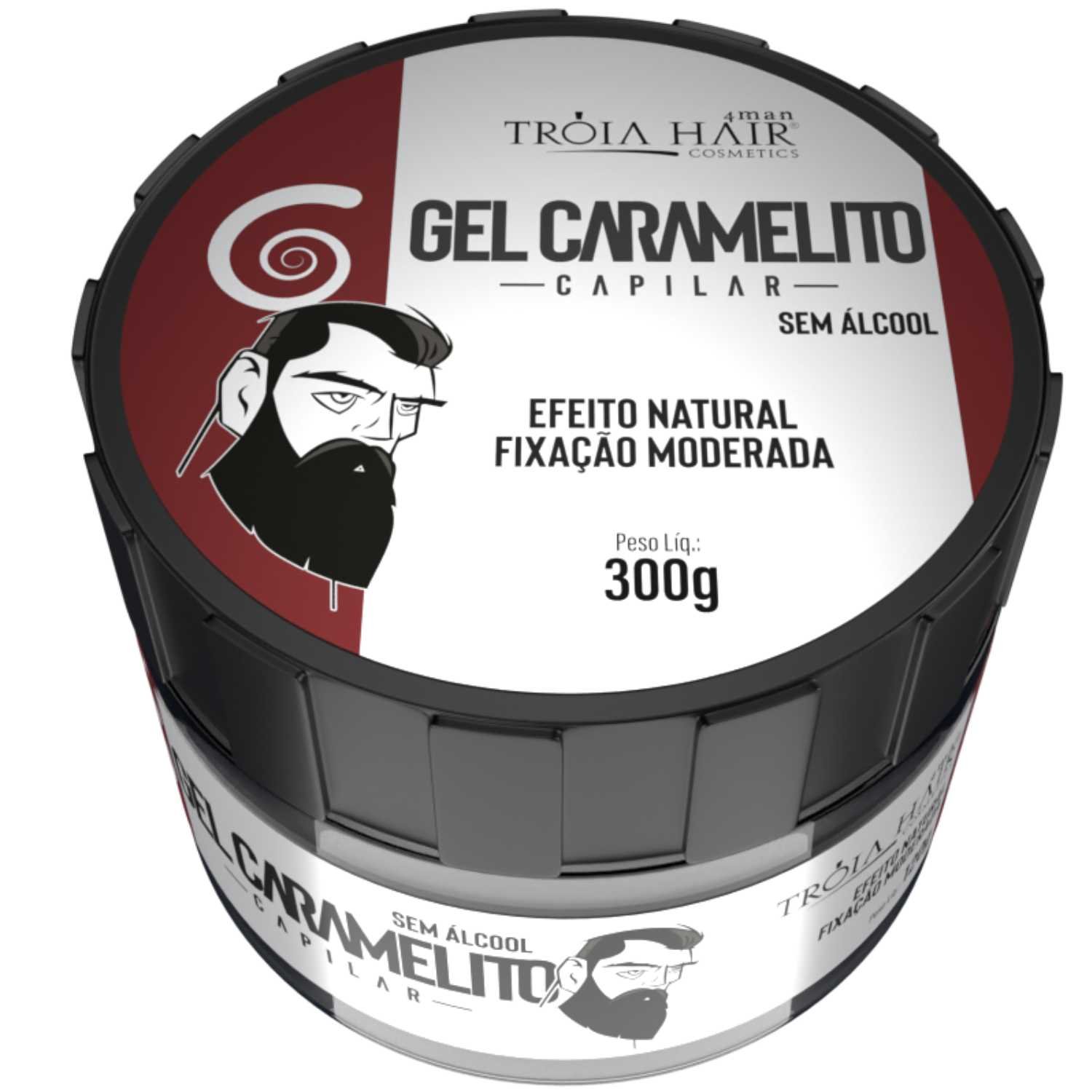 Gel Cola Caramelito Troia Hair 300g - Fixação Mega Forte Troia Hair
