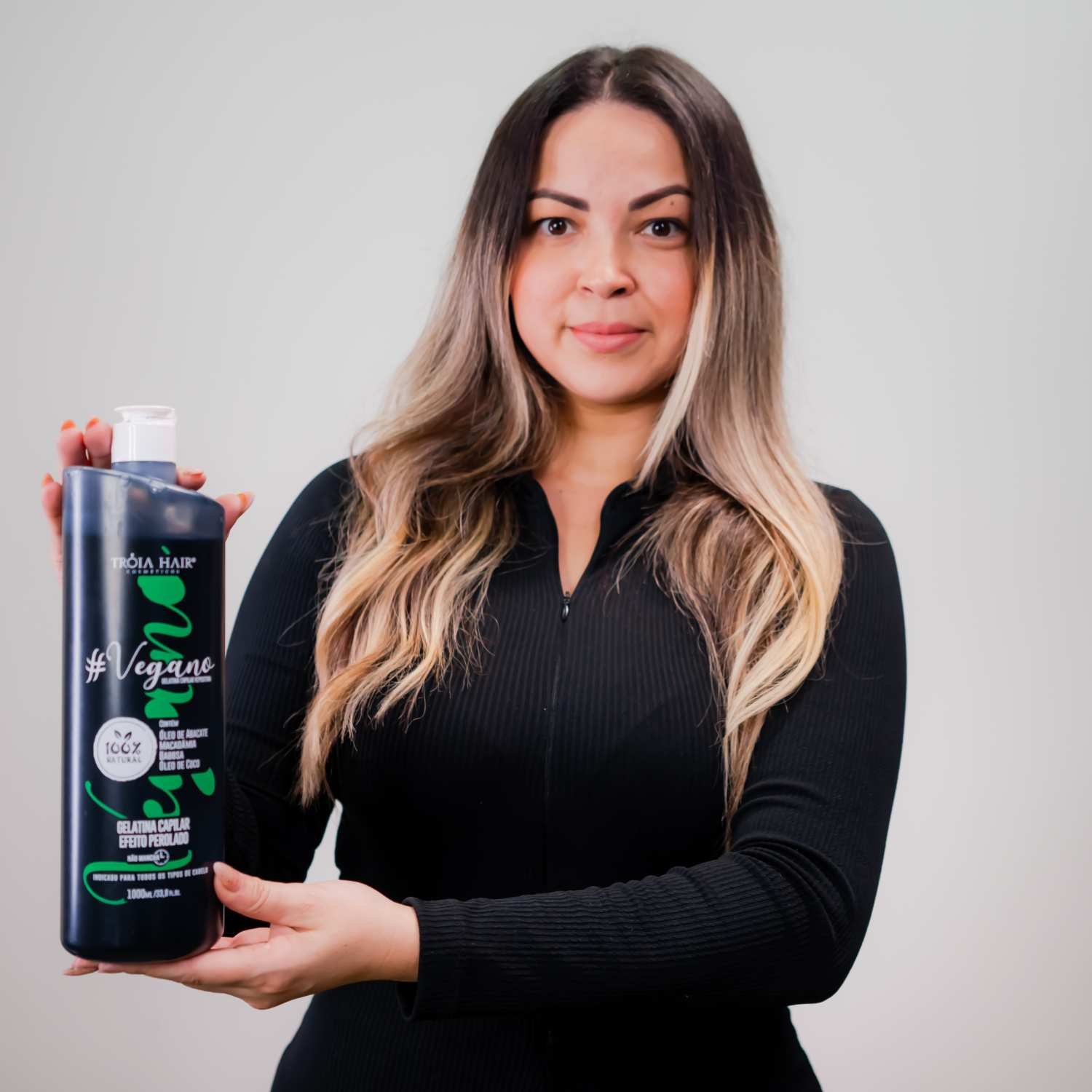 Kit 3x1L Progressiva Tróia Hair Organic, Vegana e Pink Alinhamento Capilar Natural - Imagem 8