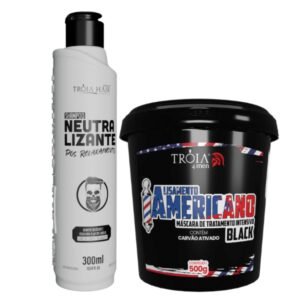 Kit Alisamento Americano Black 500g com Neutralizante 300ml