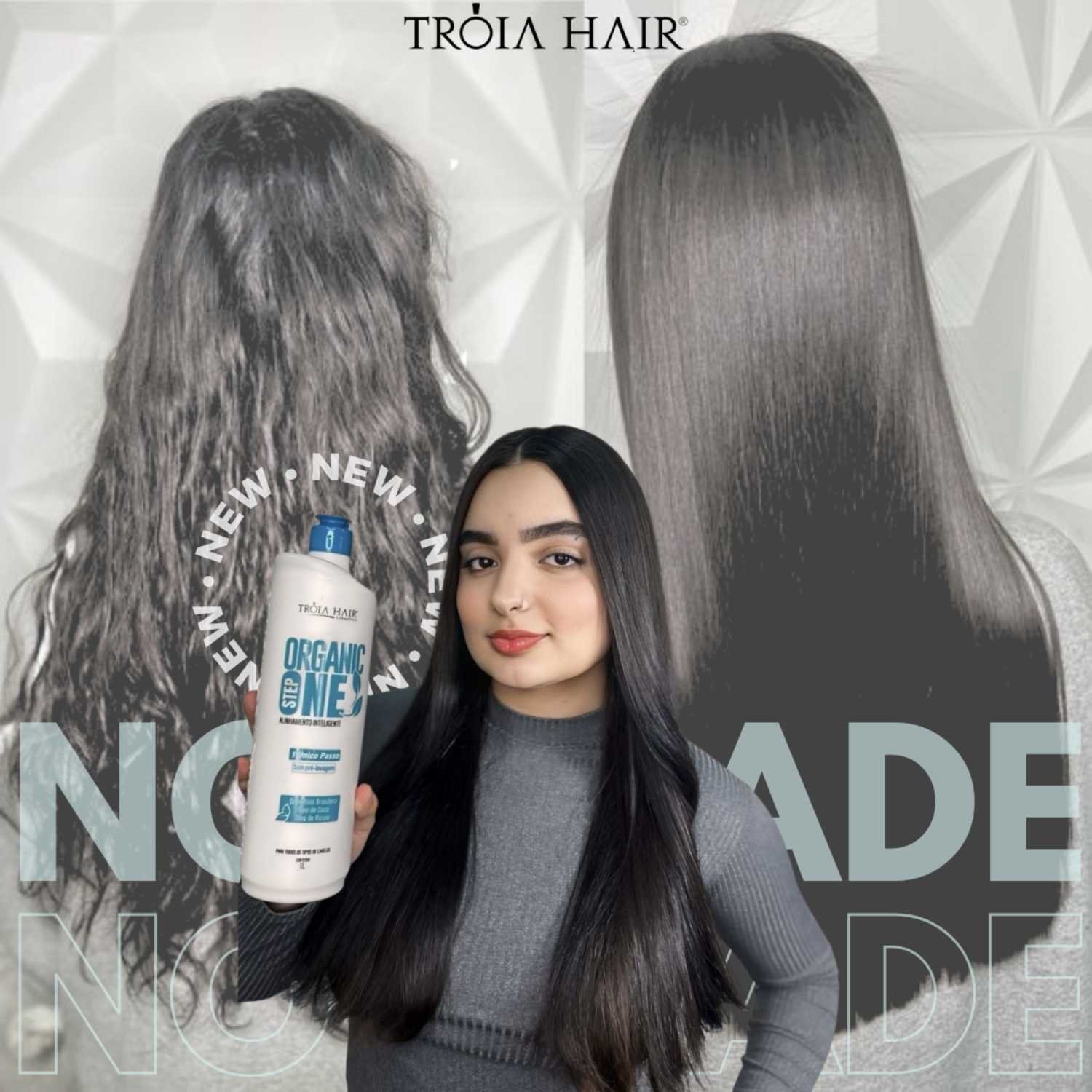 Kit Alisamento Orgânico com Nutrição e Proteção  Tróia Hair 2x1L - Imagem 10