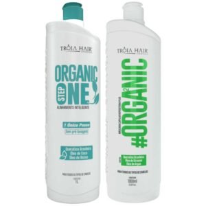 Kit Alisamento Orgânico com Nutrição e Proteção  Tróia Hair 2x1L