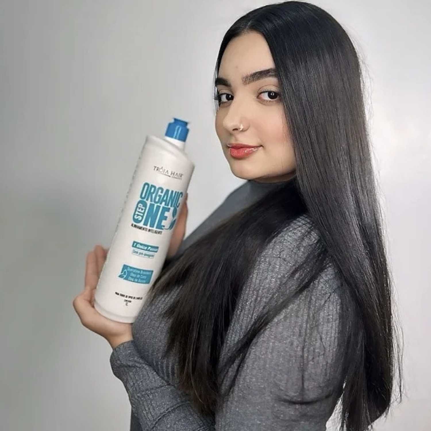 Kit Alisamento Orgânico com Nutrição e Proteção  Tróia Hair 2x1L - Imagem 6