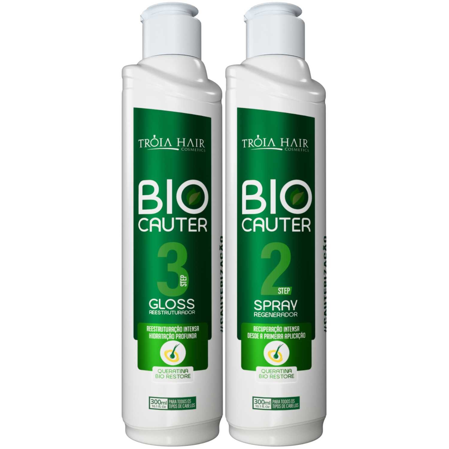 Kit Bio Reconstrutor 300ml ( Passo 2 e 3 Cauterização ) - Troia Hair