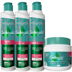 Kit Cacheada 4 Passo - Cuidado Completo para Cachos Definidos e Saudáveis 500ml