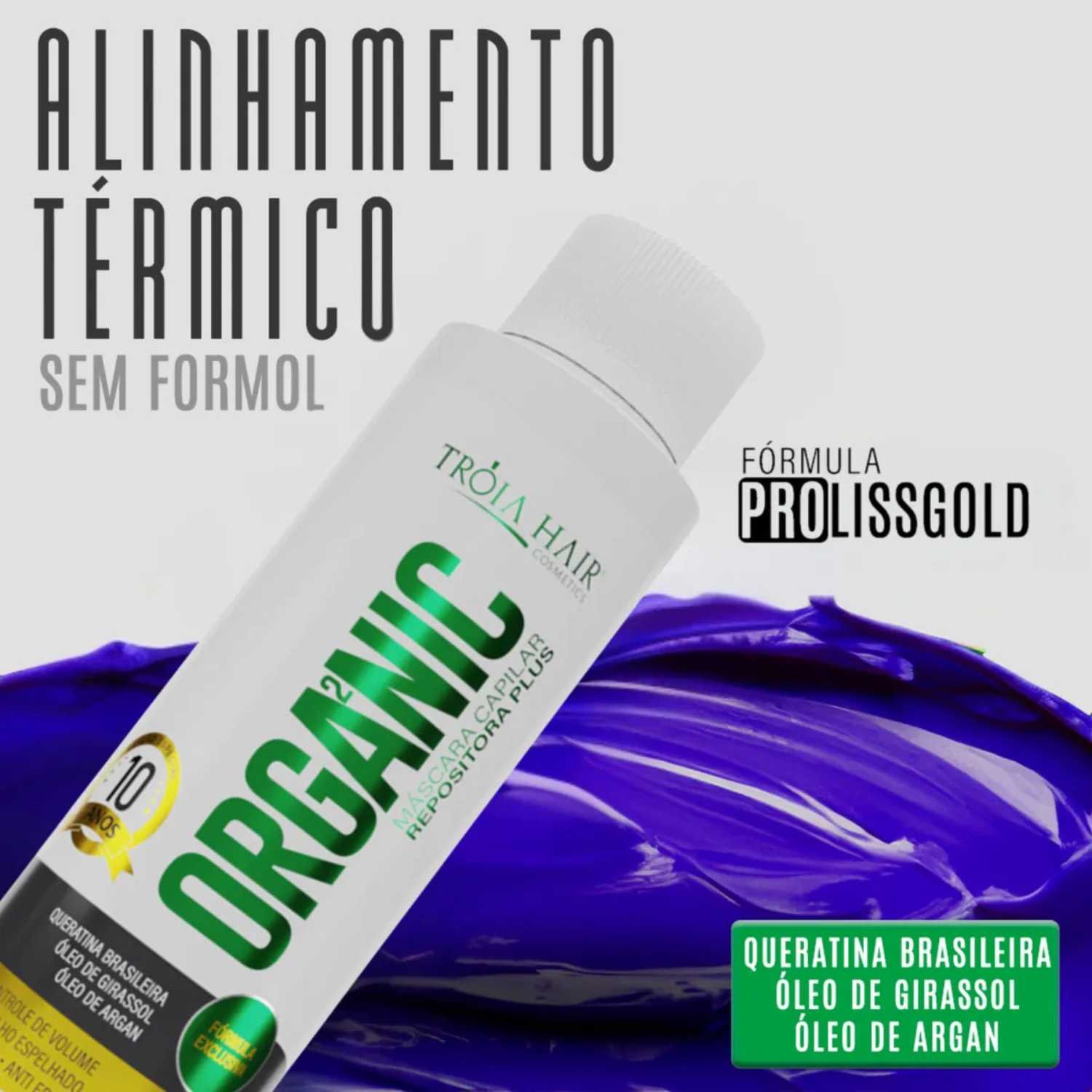 Kit Escova Progressiva Semi Definitiva Organic 100ml Tróia - Imagem 3