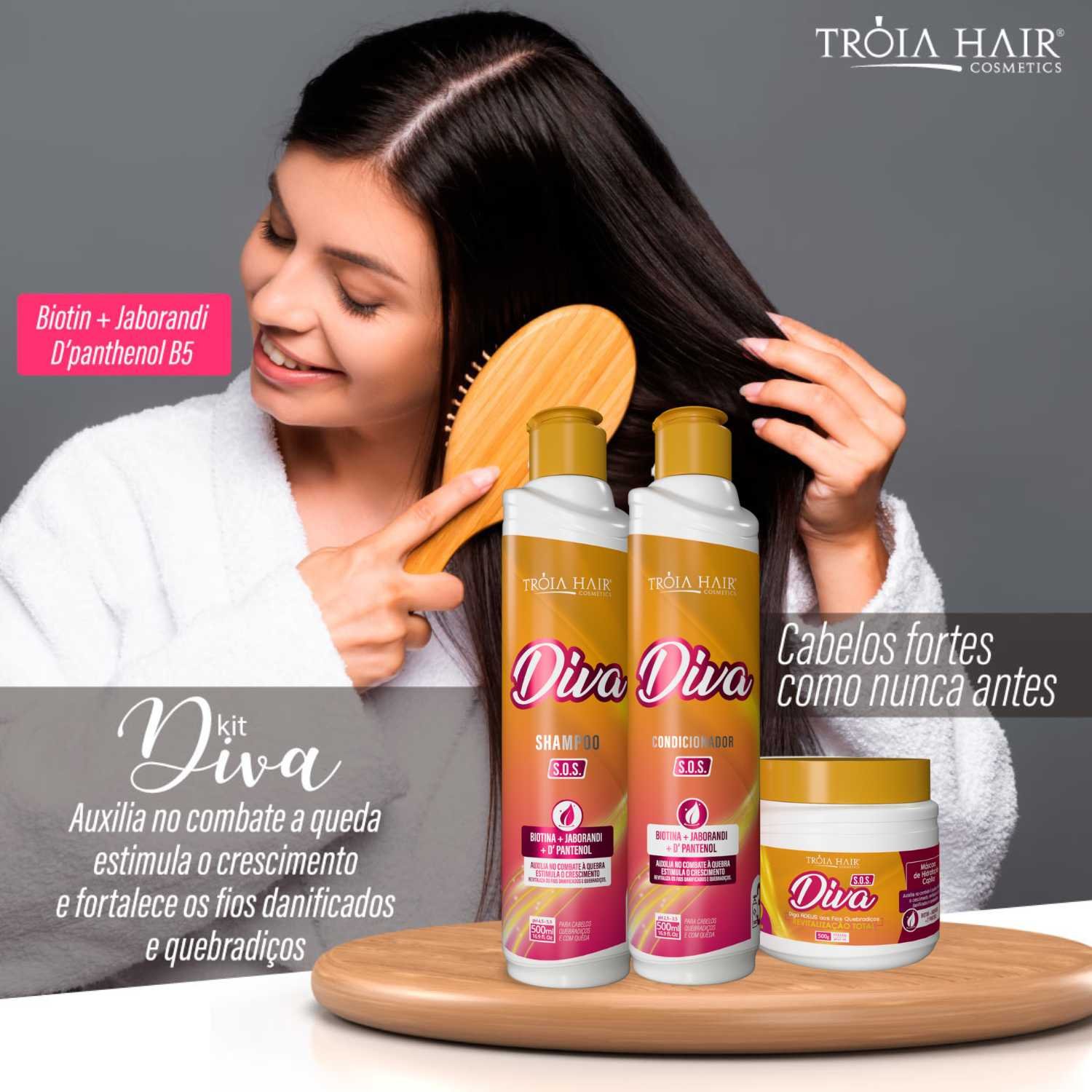 Kit Manutenção S.O.S Diva Pós Química - Troia Hair 1.500 ml - Imagem 10