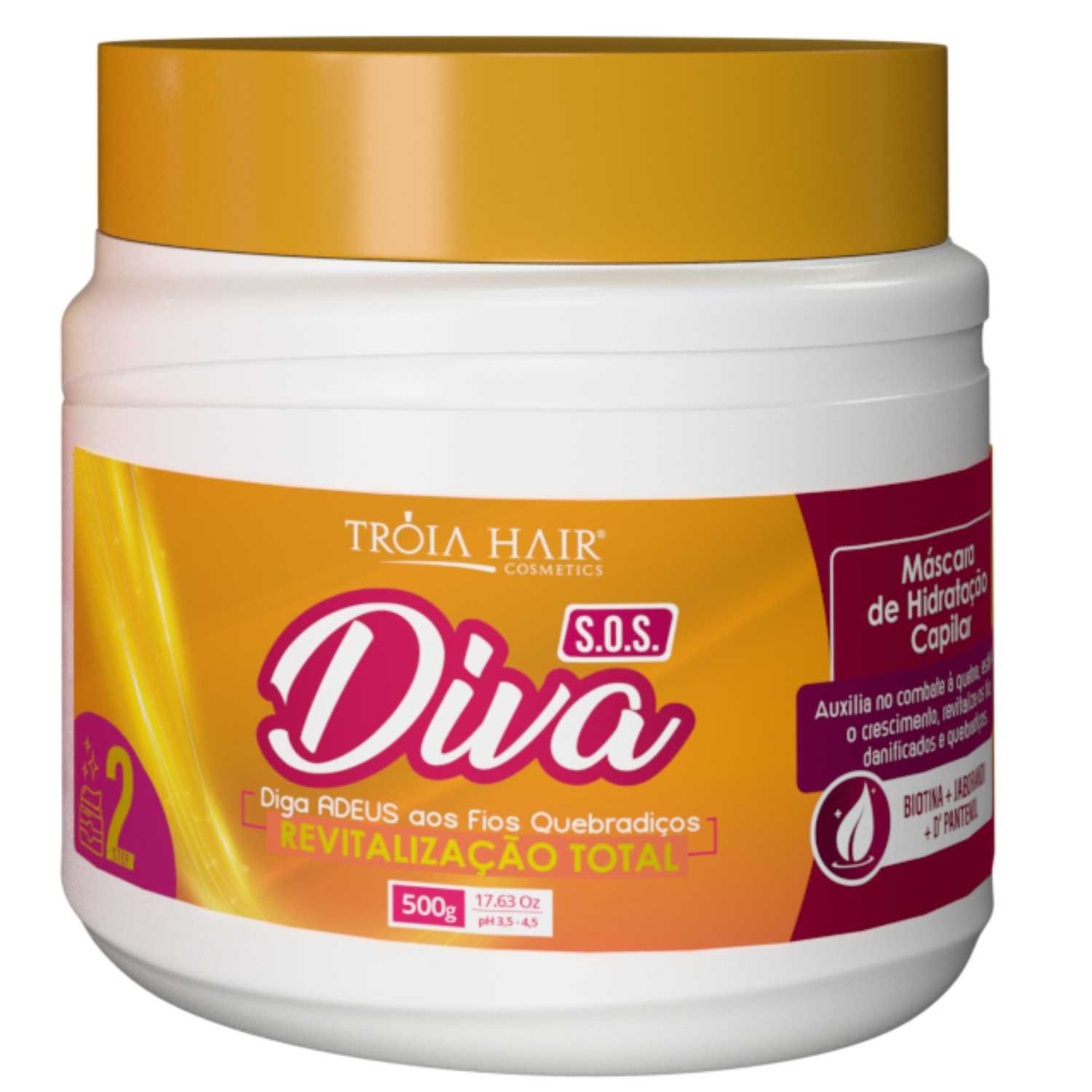 Kit Manutenção S.O.S Diva Pós Química - Troia Hair 1.500 ml - Imagem 3
