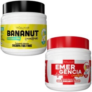 KIT MÁSCARA 500g BANANUT + MÁSCARA 1.9.3 EMERGÊNCIA - HIDRATAÇÃO E RECONSTRUÇÃO INTENSIVA | TRÓIA HAIR