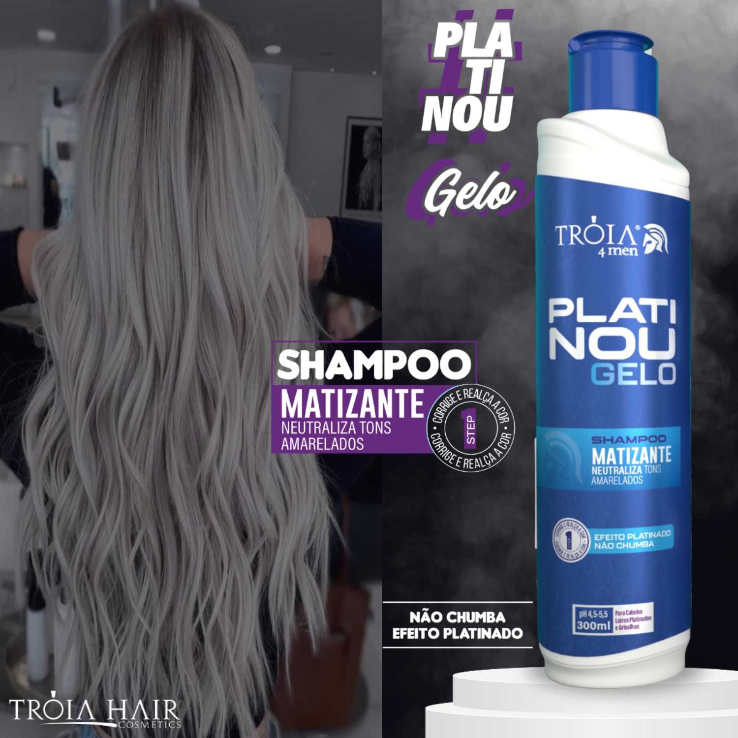Kit Platinou Gelo - Efeito Nevou para Cabelos Platinados 850ml - Imagem 5
