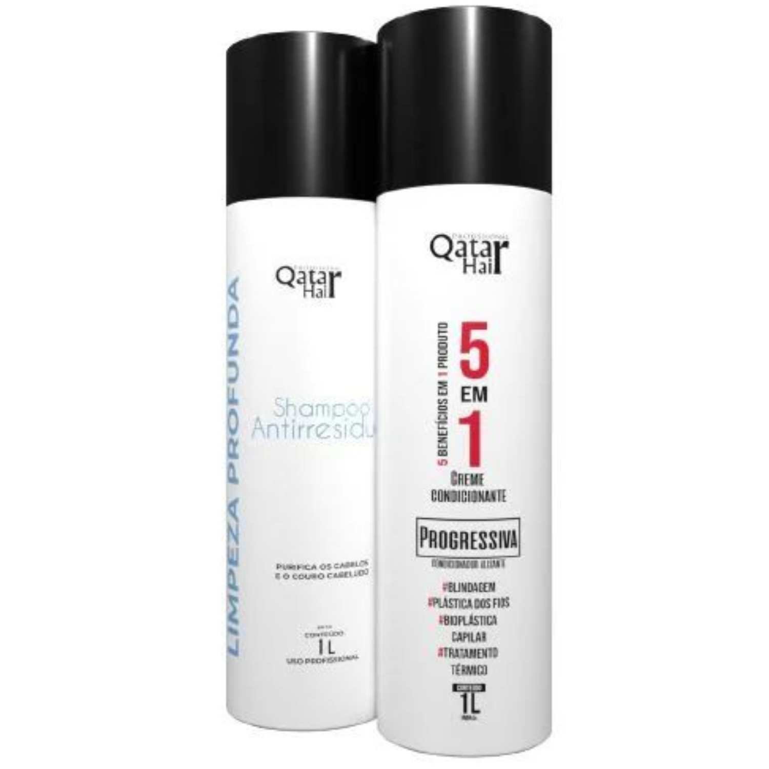 Kit Progressiva 5 em 1 Redutor de Volume Qatar Hair