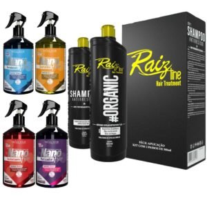 Kit Profissional Tróia Hair ? Progressiva Orgânica Raiz Line + 4 Nano Fixer (500ml )