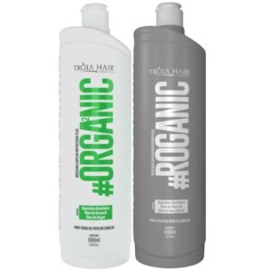 Kit Progressiva Tróia Hair 2x1L - Organic Premium + Roganic Sem Formol