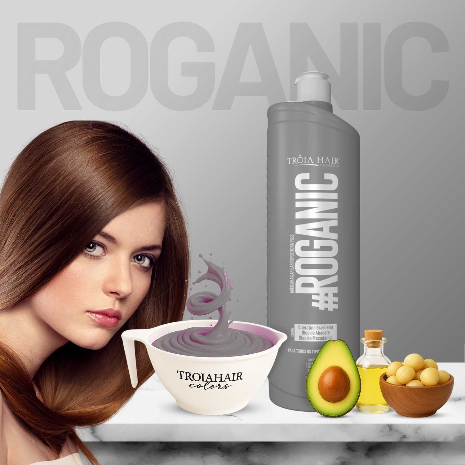 Kit Progressiva Tróia Hair 2x1L - Organic Premium + Roganic Sem Formol - Imagem 6