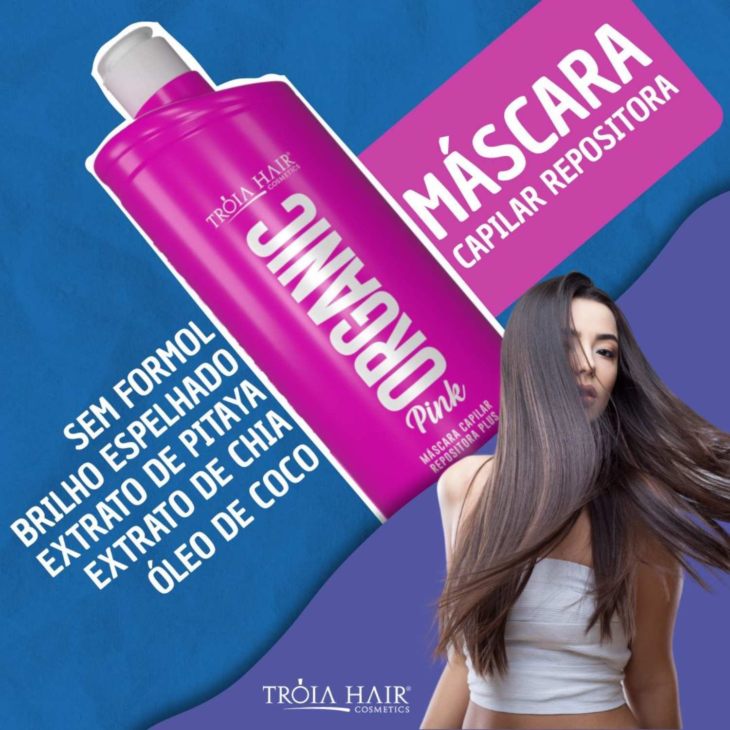 Kit Semi Definitiva Organic (Lisorganic) Pink 2L - Troia Hair - Imagem 2