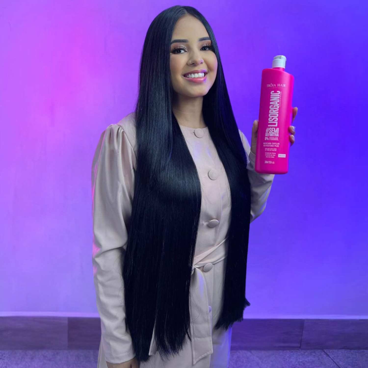 Kit Semi Definitiva Organic (Lisorganic) Pink 2L - Troia Hair - Imagem 5