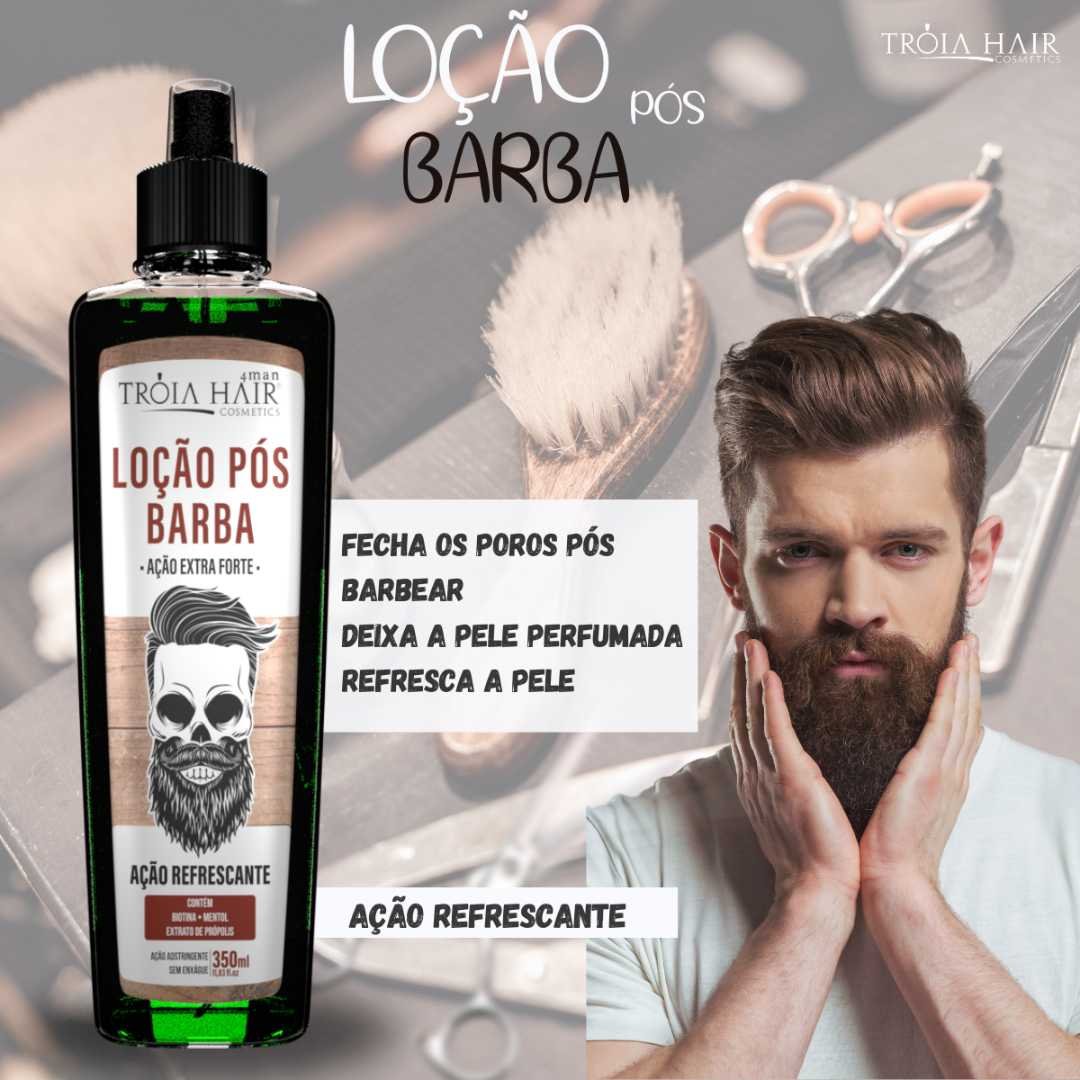 Loção Pós-Barba Extra Forte 350ml com Spray aplicador - Troia Hair 4Man - Imagem 4