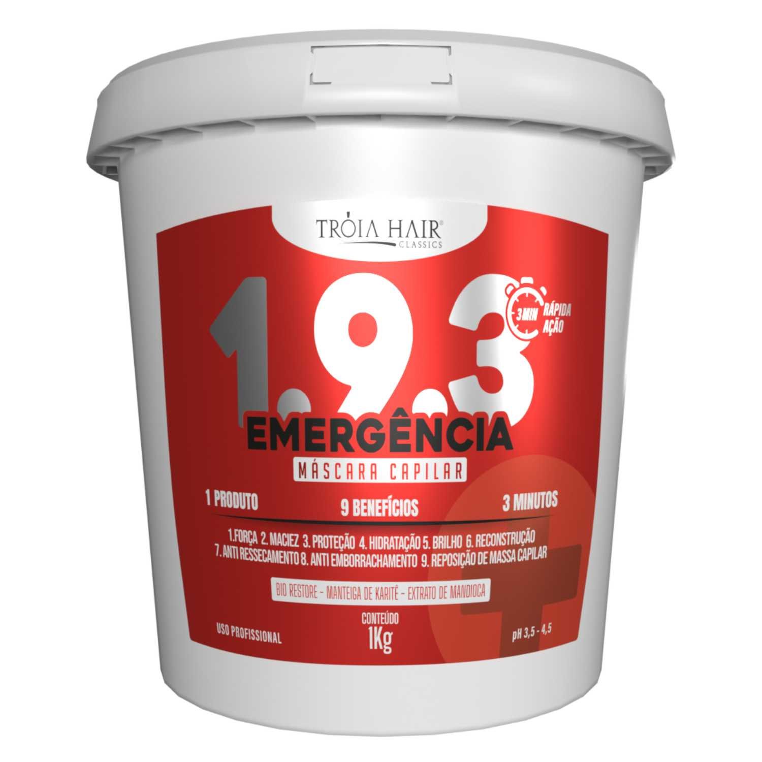 Máscara 1.9.3 Emergência Troia Hair 1 Kg