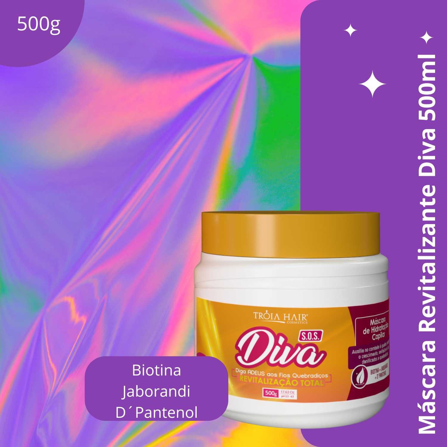 Máscara Anti Queda S.O.S Diva 500g - Troia Hair - Imagem 2