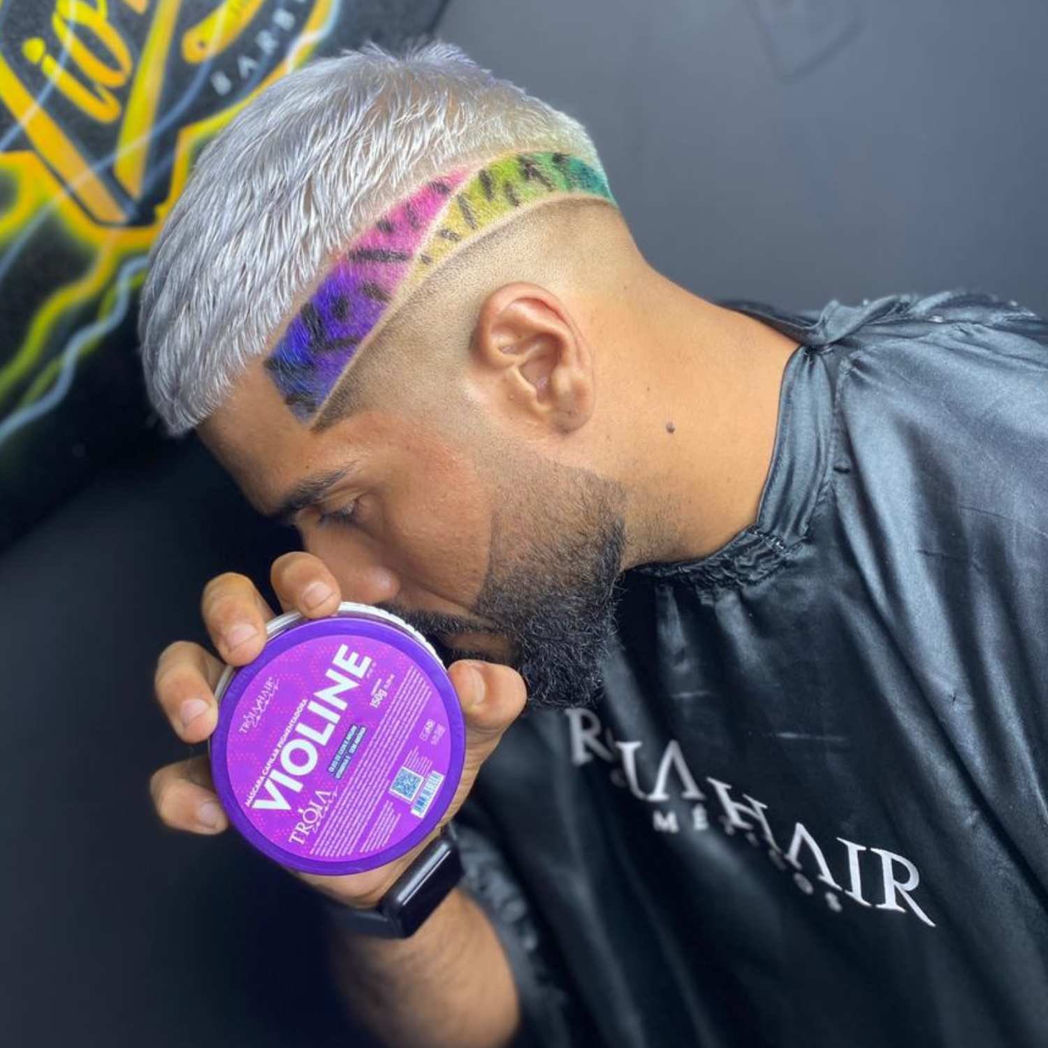 Máscara Capilar Pigmentadora Troia Colors Black 500g Cor fantasia - Troia Hair - Imagem 7