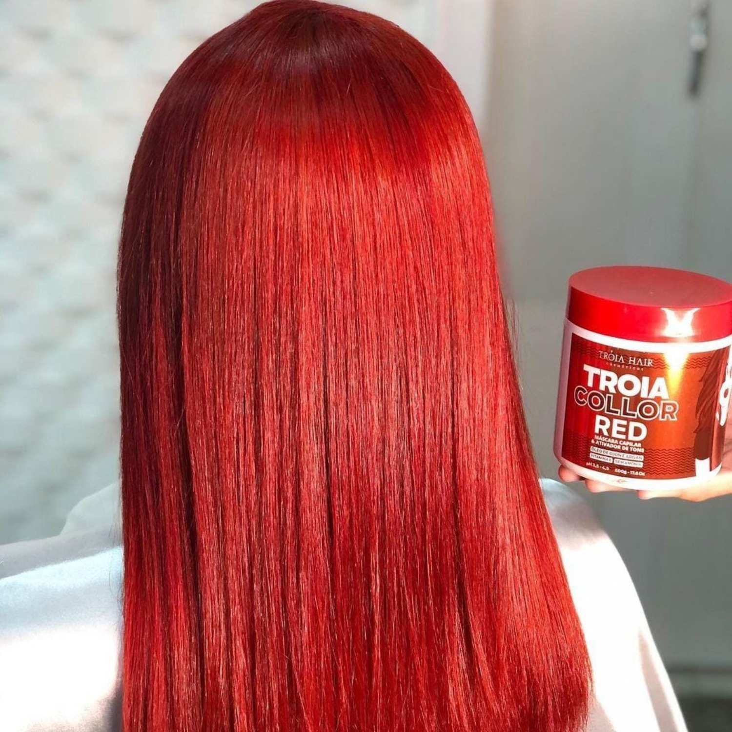 Máscara Capilar Pigmentadora Troia Colors Red 500g Cor fantasia - Troia Hair - Imagem 9