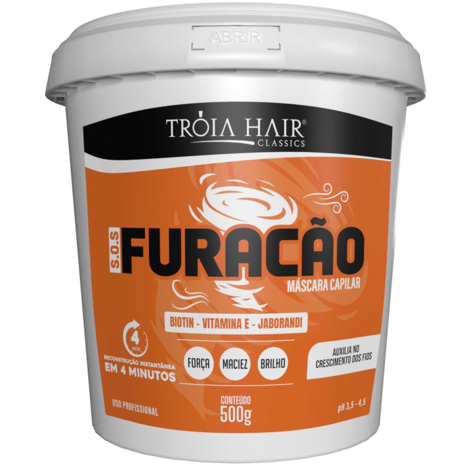 Máscara Capilar S.O.S Furacão Troia Hair 500g