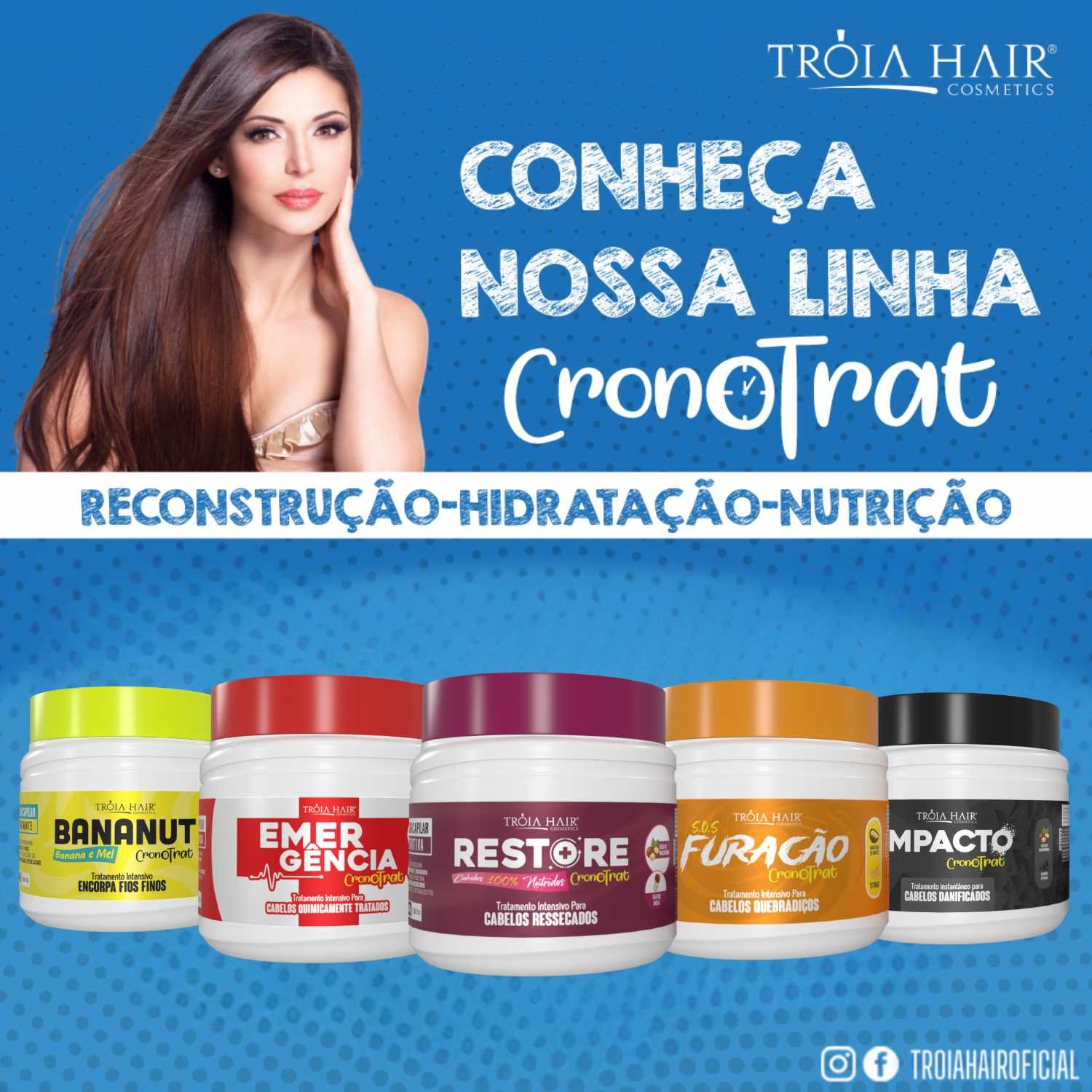Máscara Hidratante S.O.S Furacão Cronotrat Tróia Hair - 250g - Imagem 4