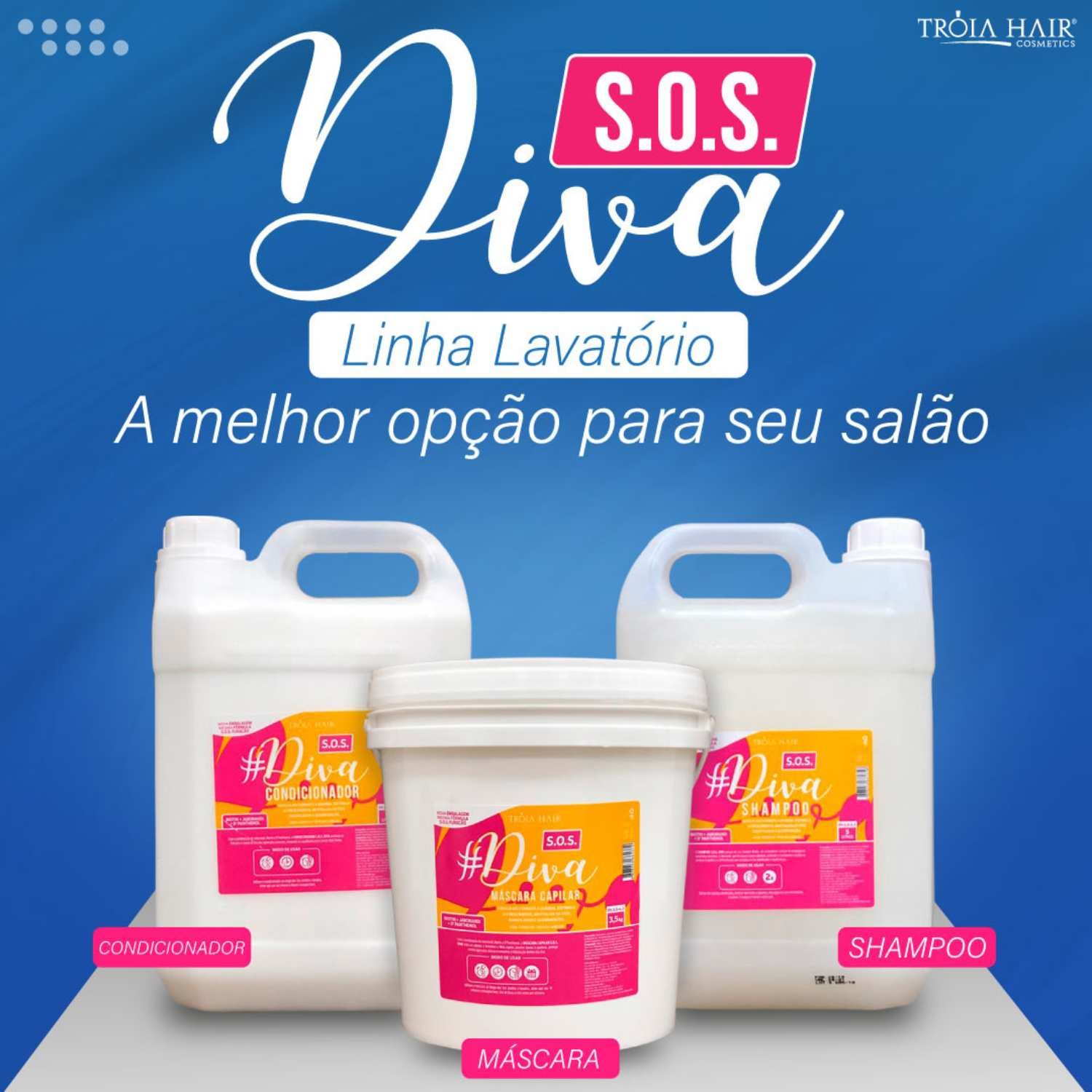 Máscara Lavatório S.O.S #Diva 3.5Kg CONCENTRADO - Troia Hair - Imagem 3