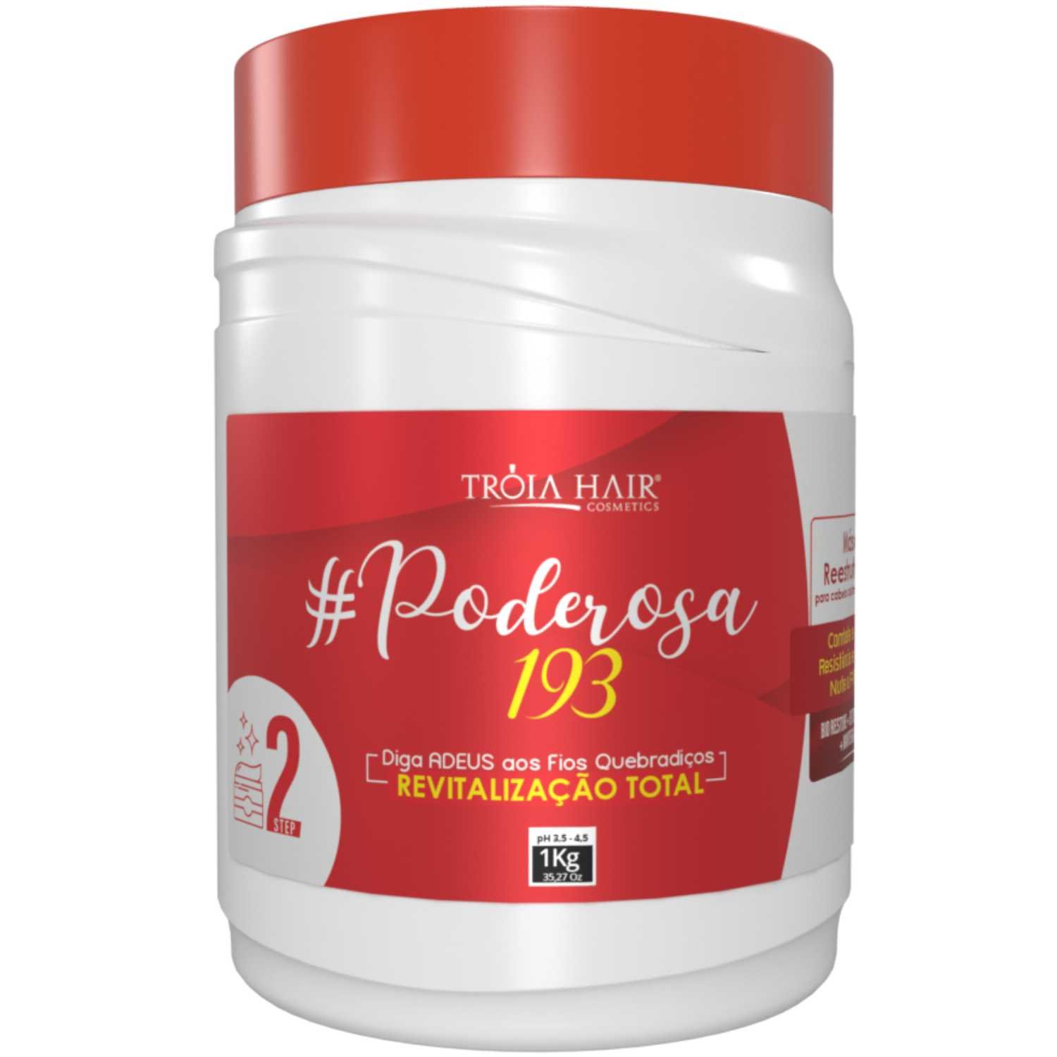 Máscara Pós Química 1.9.3 Poderosa 1Kg - Troia Hair