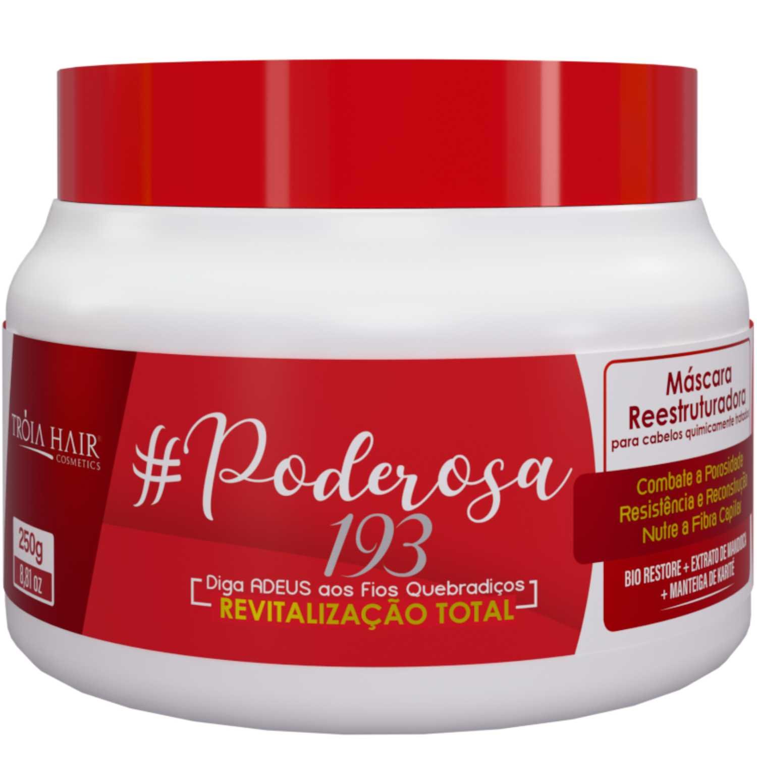 Máscara Pós Quimica 1.9.3 Poderosa 250g - Troia Hair