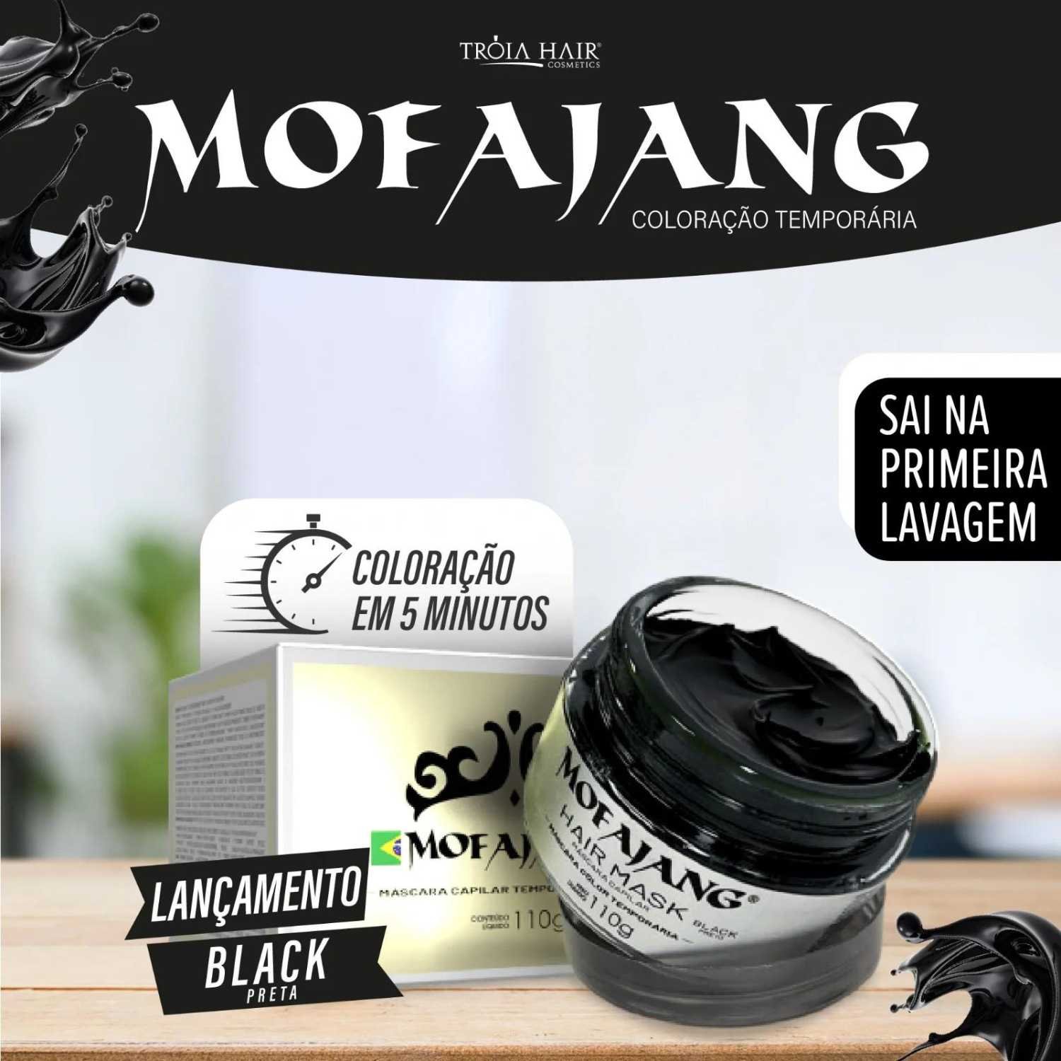 Mofajang Black 110g: Cera de Coloração Temporária  Faça Você Mesmo - Imagem 2