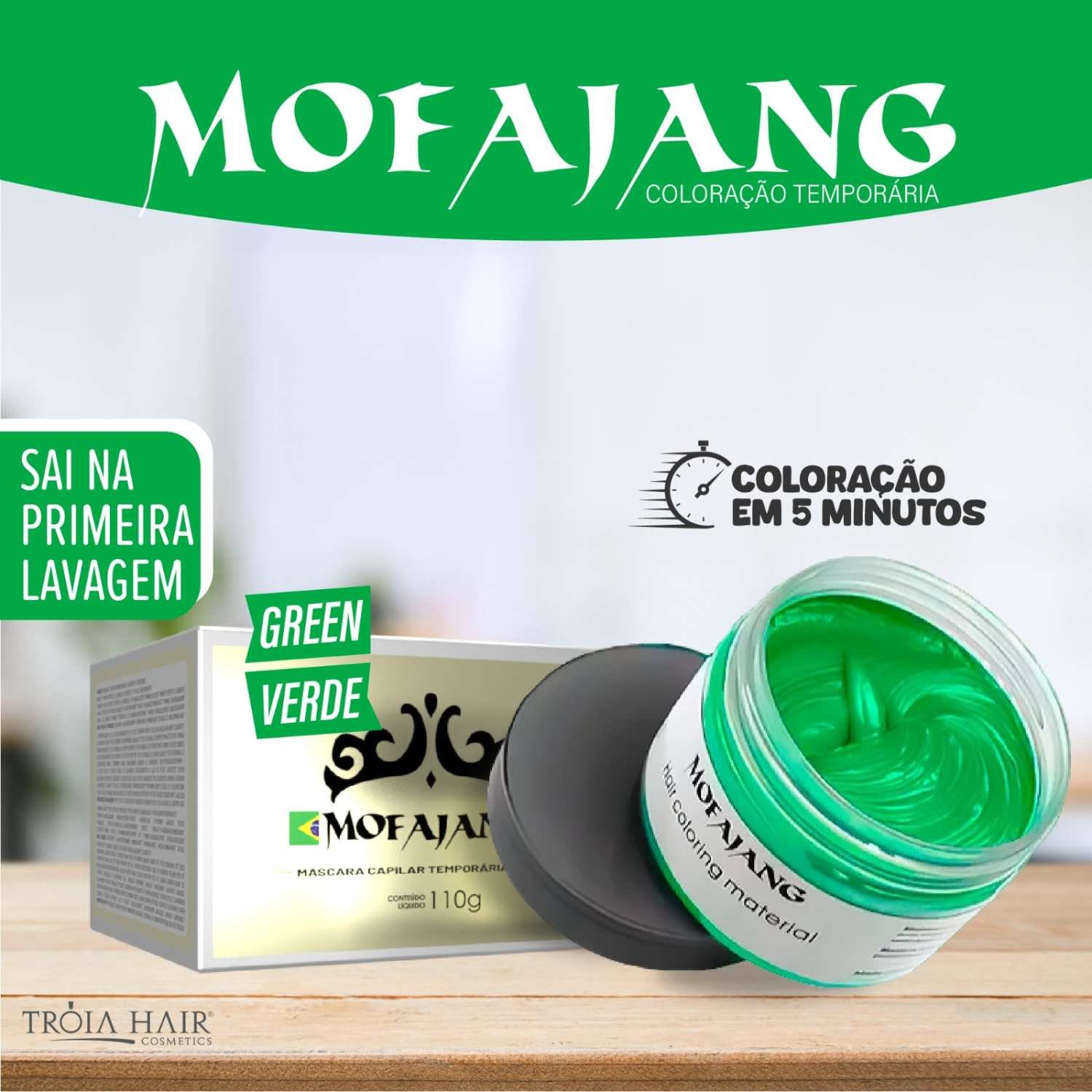 Mofajang Green 110g: Cera de Coloração Temporária Faça Você Mesmo - Imagem 2